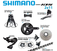 SHIMANO 105 R7000 2x11 Speed Groupset Road Bicycle Disc Brake Set 165/170/172.5/175mm 50-34T 52-36T 53-39T Road Bike Bicycle Kit Groupset IIIPRO Mechanical Disc Brake