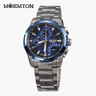 MOEMTON 3 Eye Multi-functional Blue Quartz Mens Watch Waterproof M107.ASSA33