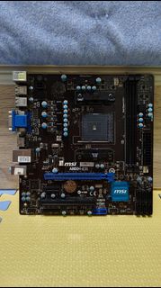 【二手】主機板 微星 MSI A88XM-E35／M-ATX／FM2+／DDR3／USB3.0*2／D-Sub／DVI-D／HDMI + CPU AMD A8-5600K