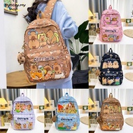 BYTEZY Capybara Backpack, Large Capacity Ultra-light Student Schoolbag, Cartoon Nylon Breathable Boo