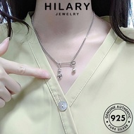 HILARY JEWELRY 純銀項鏈 Bear Chain Korean Perempuan Retro Women 925 Pendant Original Perak Accessories Rantai Necklace For Sterling Leher Silver N41