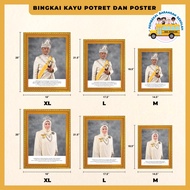 SULTAN PAHANG GOLDEN FRAME POTRAIT / CLEAR QUALITY PORTRAIT / POTRET Bingkai Kayu AGONG & PERMAISURI
