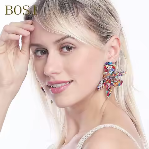 Earrings For Women Acrylic Boho Acetate Drop Dangle Geometric Earings Fashion Big Jewelry Bohemian D