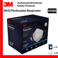 3M 9513 Particulate Respirator KN95 / KN95 Face Mask / PM2.5 /GBGB2626-2019 / Hook Attachment [ 45 p