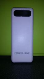 POWER BANK 數字電量顯示款 白色行動電源  20000mAh二手良品可正常充放電雙USB輸出