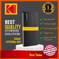 Kodak X200 Portable SSD: High Performance External Hard Drive with 256GB/512GB Storage