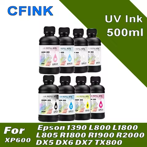 500ML/Bottle UV Hard ink LED UV Ink For Epson R1900 R2000 Printer for DX5 DX6 DX7 XP600 TX800 1390 L