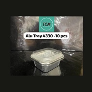 STAR Aluminium Foil Tray with Lid 4330-P Rectangle / Bekas Aluminium / Aluminium Tray Bakeri / 10 pc