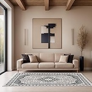 Vintage Area Rugs for Living Room, 8'x10' Stain Resistant No Slip Large Area Rug, Ultra-Thin Soft Ca