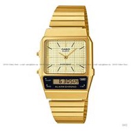CASIO AQ-800EG-9A Unisex VINTAGE Ana-Digital Dual Time Bracelet Gold