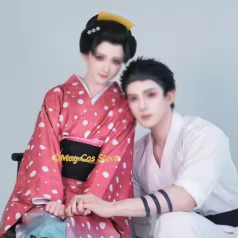 Halloween koyuki Cosplay Costume kimono Koyuki Soyama Hakuji Wife Women Japanese Outfits Pink Clothi