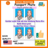 Passport Photo / Gambar Passport # Waterproof # Dapat Free touch up # Fast Shipping