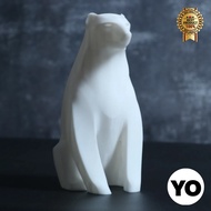 Minimalist Bear Statue – Elegant, Aesthetic, & Power Symbol Decoration, 9 cm high