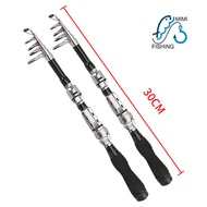 Cần câu rút gọn 30cm 1m31m51m71m9 chuyên dụng câu suối cá mương rô phi