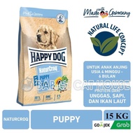 HAPPY DOG NATURCROQ PUPPY 15KG Dog Food HD Makanan Anak Anjing 15 Kg Kering Pencernaan Sensitiv Hapy