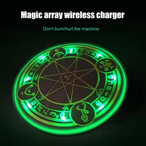 10W Wireless Super Fast Charger Circle Magic Optical Array Wireless Charging For QI Standard Full Ra