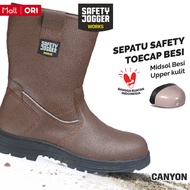 Safety Jogger Works Canyon S3 Brown Leather Rubber Sole and Steel Toe Iron Cap