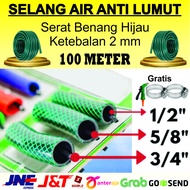 Selang Air 1 Rol 100 Meter 1/2 5/8 3/4 1 Inch / Selang Air Serat Benang Anti Lumut / Selang Premium