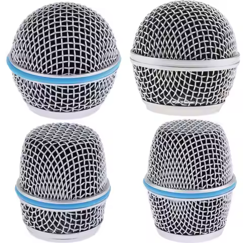 Microphone Replacement Head Steel Mesh Handheld Microphone Grill Mesh Head Fits Shure Beta 57A 58A 8
