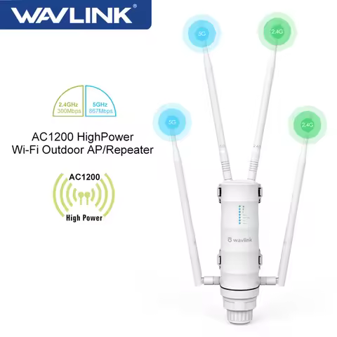 Wavlink Outdoor WiFi Range Extender Wireless Access Point Dual Band 2.4G+5Ghz High Power Wifi Router