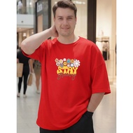 2Y750 [AIYOU] Lelaki Baju T Shirt Men Tshirt XL-5XL   Men's Crop Top Clothes Round Neck Korean Style