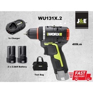 J&E WORX WU131 X 12V Cordless Impact Drill With Brushless Motor 40 N.m