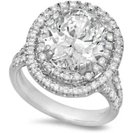 4 CT Oval Cut Colorless Moissanite Engagement Ring Wedding Band Gold Silver Eternity Solitaire Ring 