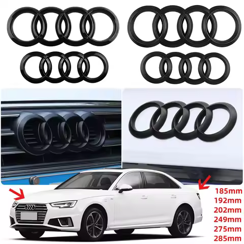 NEW ABS Car Front Hood Rear Trunk Logo Emblem Badge Sticker for Audi S A3 A4 B8 8P 8V B6 A5 A6 C7 Q5