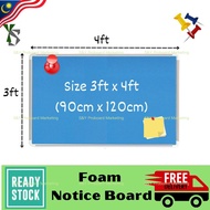 All Size Foam Notice Board 2x3 3x4 4x4 4x5 4x6 4x8 Blue Foam Board