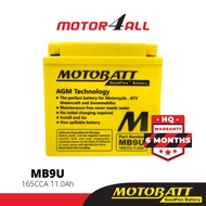 MOTOBATT Quadflex MB9U Motorcycle Battery Premium Yuasa Replacement with AGM Technology Motor4all