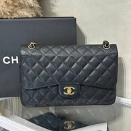 CHANEL 經典口蓋包Jumbo CF30 - 黑金18開