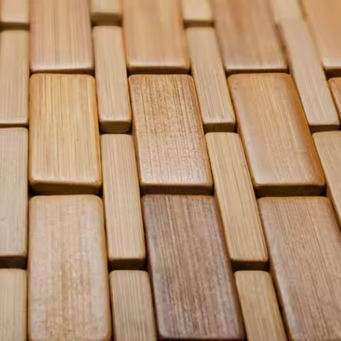 Teak Wood Bath Mat Feet Shower Floor Natural Bamboo Non Slip Large 50x70cm HOT