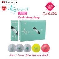 KASCO ZEUS IMPACT 3 ลูกกอล์ฟตีไกล เพิ่มระยะ สำหรับผู้หญิง (1โหล) HICOR BALL for Ladies （1DZ)