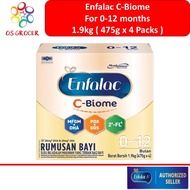Enfalac C-Biome For 0-12 Months 1.9kg ( 475g x 4 Packs )
