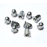 VESPA CHROME RENGKES NUT M7 HAT NUT VESPA CRENGKES M7 NUT VESPA RENGKES HAT MODEL VESPA RENGKES BOLT