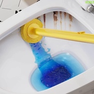 ROBEN Disposable Toilet Brush, Hygienic Sponge Head Replaceable Cleaning Brush, Toilet Brush Set Pla