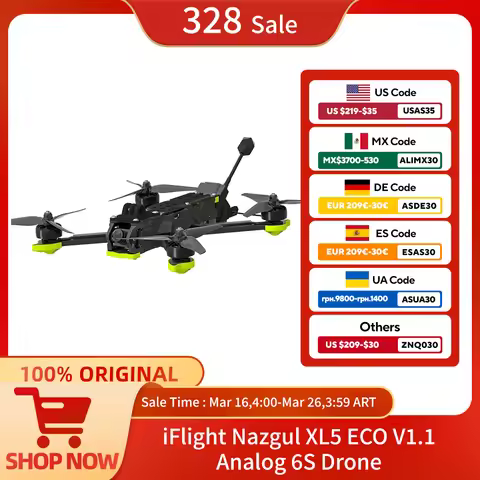 iFlight Nazgul XL5 ECO V1.1 Analog 6S Drone BNF with BLITZ 5.8G 1.6W VTX / BLITZ ATF435 E55S Stack f