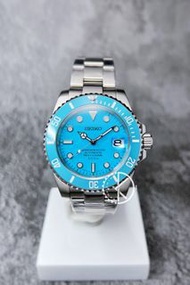 【定制】Seiko Mod Automatic Watch 40mm 潛水款 淺藍陶瓷圈淺藍面 精工改裝自動機械錶