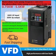 Water 1 Solar Pump Controller DC Inverter Frequency Converter 0.75Kw1.5Kw 2.2Kw 3.7Kw 5.5Kw 6F