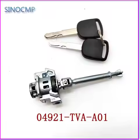 Left Driver Side Door Lock Core Cylinder w/2 Keys 04921-TVA-A01 For Honda 2018-2021 Accord/Hybrid 1.