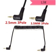 [Over 2 Pcs] 90 Degree Angle Telescopic Cable 2.5MM to 3.5MM Adapter Small to Large Headphone Conver