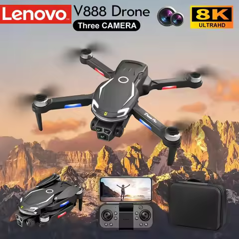 Lenovo V888 4K Drone Three Camera HD Aerial Photography WIFI 5G Optical Localization Four-way Obstac