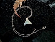 玻璃瓷項鍊  漸層鯨魚尾巴