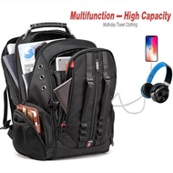 17.3 Inch Oxford Backpack with USB Charging Port Waterproof Laptop Bag for Woman Friendly Water Resi