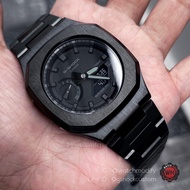 G-Shock Nautilus All in Black customized from GA-2100-1A1 Black Steel Full Metal