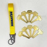 Excavator Komaisu Key 787 PC-7 Key WITH KEYCHAIN Ignition Start Key Copper Key