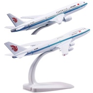 Boeing 747 20cm simulation model, metal passenger plane 777 Air China 16cm with wheels, free