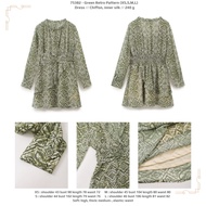 75382 - Green Retro Pattern (XS,S,M,L) - Dress