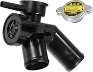 uxcell 1 Set No.21517JP00A/214308991A Engine Radiator Coolant Filler Neck with Radiator Cap for Niss