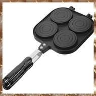 (TIPM) Double Sided Pancake Pan Burgers Multi-Hole Egg Frying Pan Nonstick Egg Pan 1Set